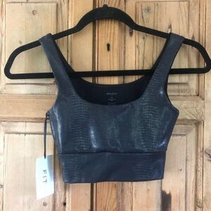 Solely Fit Women's Size XS Sports Bra Snakeskin Print Athletic Gym Workout Round